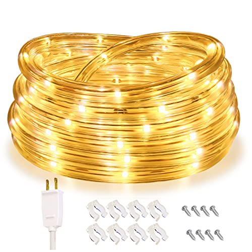 16ft Waterproof Connectable Rope Lights - Warm White Indoor Outdoor Mood Lighting