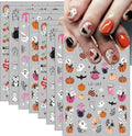 Halloween Nail Stickers Pumpkin Ghost Cat Bat Spiderweb 3D Decals Style-10