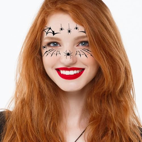 Halloween Spider Web Temporary Tattoos Pattern N28 - Waterproof Kids Body Art Stickers