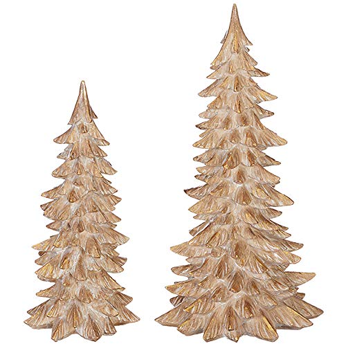 Winter Botanical Miniature Christmas Tree Set - 15-inch Holiday Tabletop Decor