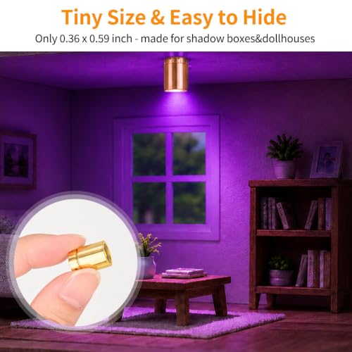 Mini RGB LED Lights Battery Powered for Crafts & Decorations - 12 Pack