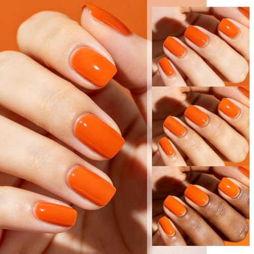 Fall Winter Gel Nail Polish Set - Brown, Caramel, Pumpkin Orange - Fifth Avenue Variation