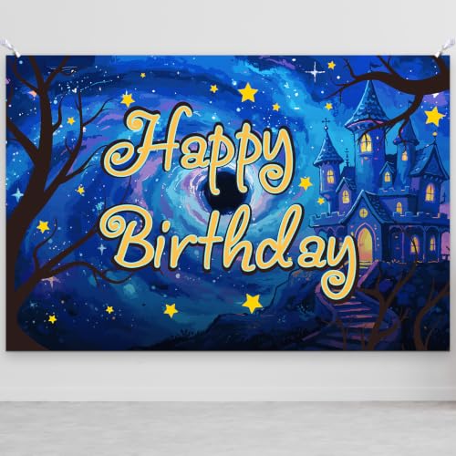 Horror Themed Birthday Photo Backdrop Spooky Party Decor - 59x39 inches