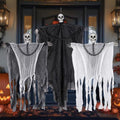 Halloween Hanging Ghosts with Chains - Chain Style Grim Reaper Decorations, 3 Pack