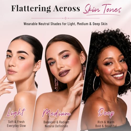 All-in-One Face & Eye Makeup Palette with Eyeshadows, Blush, Bronzer & Highlighter