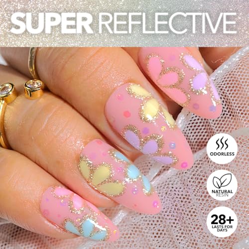 KIARA SKY Diamond FX Reflective Gel Polish - Tiger Lilly Variation