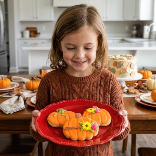 Pumpkin Cookie Cutter Set of 3 - Halloween & Fall Baking Tools