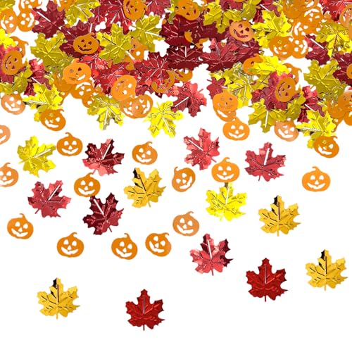 Fall Confetti for Table Decorations - Autumn Harvest Mix, 900 Pieces