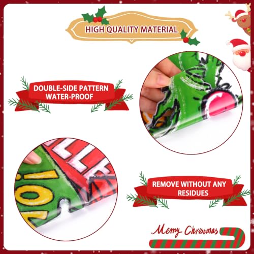 Christmas Window Decals - Curved Tree Arrow Sign Set for Festive Decor - Variation: Christmas Tree