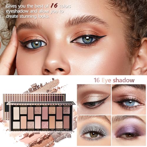 Full Makeup Kit for Women and Girls with Cosmetic Bag - Eyeshadow, Lipstick, Eyeliner