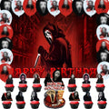 Scream Movie Party Decorations Kit with Banner, Cake Topper, Cupcake Toppers & Balloons