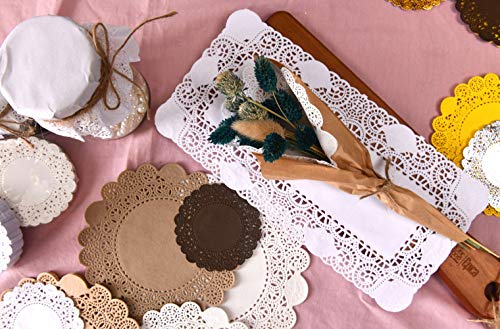 Rectangular Paper Doilies - Cream White, 7.87 x 11.8 Inches, 250 Sheets - Elegant Tableware for Weddings & Parties (Variation: RECTANGULA)