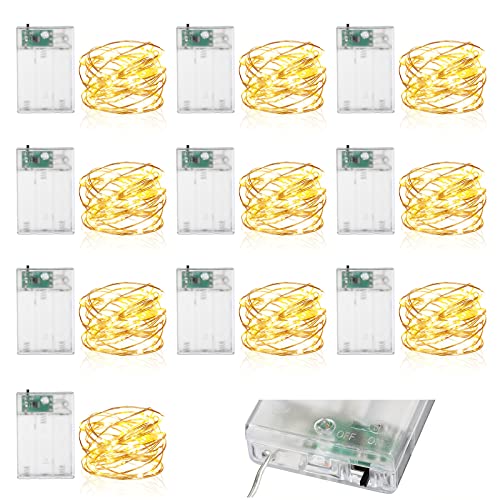 Battery Operated Fairy Lights with Timer 20 LED 65ft Warm White
