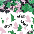 Witch Confetti Set - Style 2 Pink Green Glitter Witch Party Decorations