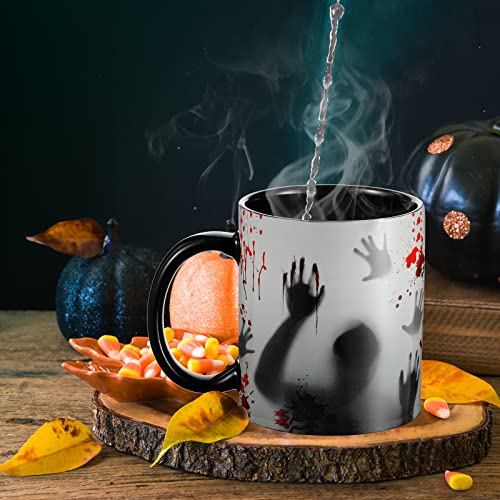 Color Changing Zombie Mug - Heat Sensitive Ceramic Coffee Cup, 11 oz