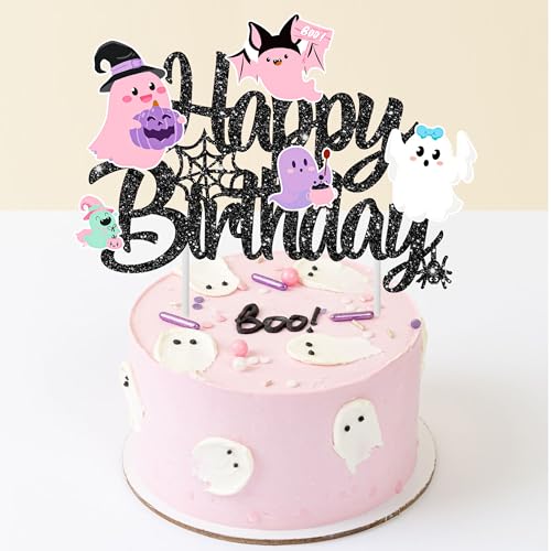 Halloween Ghost Cake Topper Spooky Ghost Theme Birthday Decoration for Haunted House Party