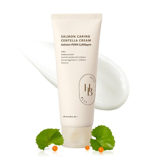 HEVEBLUE Salmon Caring Centella Cream - Hydrate & Rejuvenate Skin with Salmon PDRN & Centella Extract