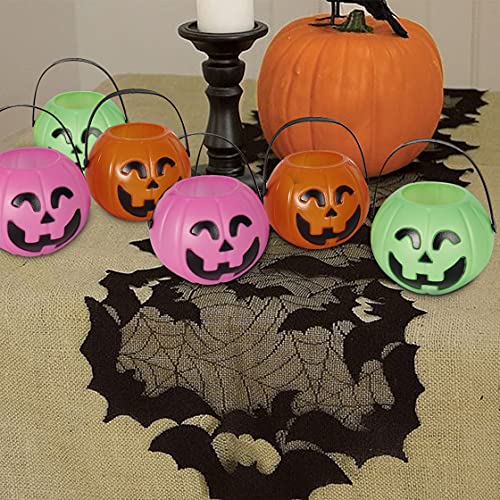 Mini Halloween Pumpkin & Cauldron Buckets, 12-Pack - Candy & Decor Set
