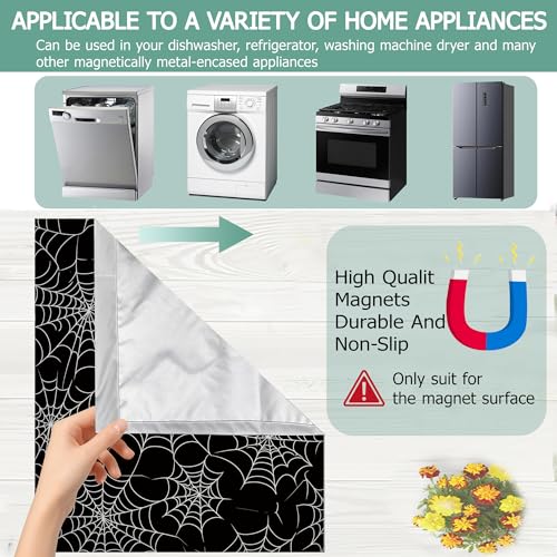 Halloween Spider Web Dishwasher Magnet Cover 23x26 Inch - Decorative Kitchen Panel