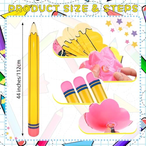 44 Inch Inflatable Giant Pencils Balloon for Back to School Party Classroom Decor - Variation 1