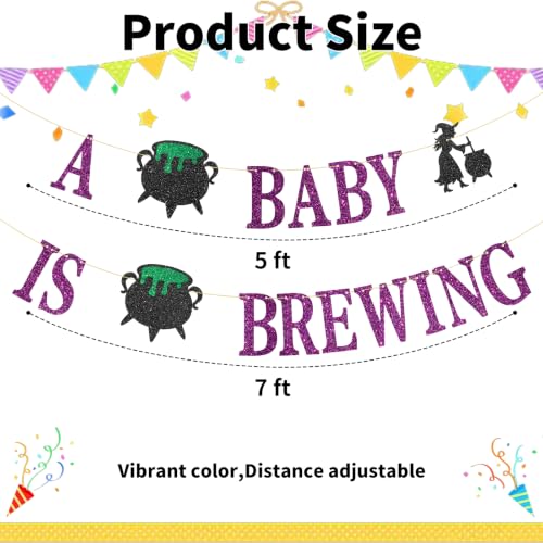 Baby Shower Banner - Glitter Halloween Decorations for Baby Shower