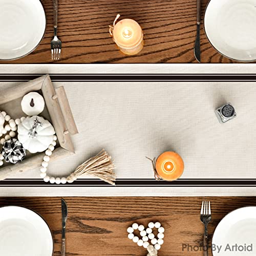 13x72 Inch Beige Table Runner - Hello Fall Home Party Decor
