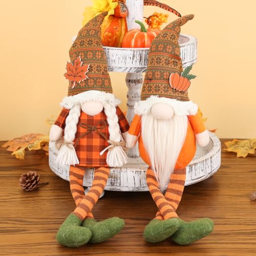 Fall Gnome Decor Set - Cute Plush Autumn Tabletop Home Decorations