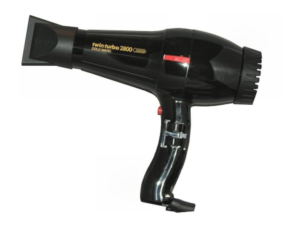 Turbo Power Twinturbo 2800 Hair Dryer - Coldmatic Technology, Sleek Black Design, 1 Count