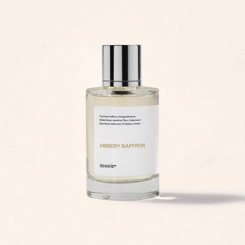 Dossier Ambery Saffron Eau de Parfum - Vegan Unisex Perfume Inspired by MFK Baccarat Rouge 540 - 3.4 Fl Oz (100ml)