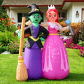 6FT Inflatable Witch Sisters Halloween Yard Decorations with Built-in LEDs, Outdoor & Indoor Spooky Decor