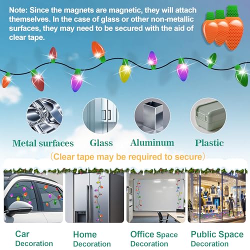 Reflective Magnetic Christmas Car Lights - Holiday & Vehicle Decor