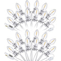 2 Pack C7 LED Light Bulb String with Clips & Double Fuses for Holiday Village & Crafts - Variation of 24