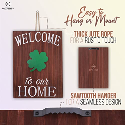 Spring & Summer Welcome Sign - Interchangeable Rustic Door Hanger for Holidays