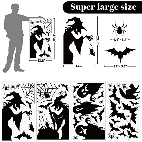 Halloween Window Clings Decorations - Scary Witch Silhouette for Windows - Variation: Witch