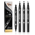 Ownest 3-Piece Double-Sided Liquid Eyeliner Pen Set with Stamp & Gel Tip, Waterproof & Smudgeproof