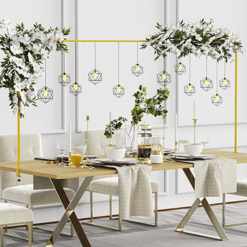 Gold Over The Table Rod Stand with Clamps - Adjustable Table Arch for Events