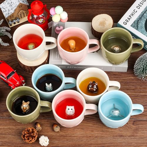 Dog Ceramic Mug with Hidden 3D Animal Inside - Sage Green Labrador Variation