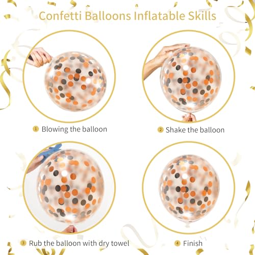 141pcs Orange Black and White Balloon Garland Kit for Party Decor - Variation of THIS listing