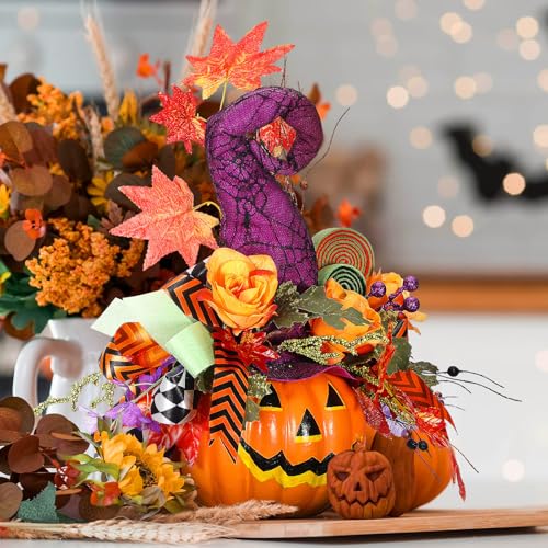 Daifunli Halloween Pumpkin Table Centerpiece - Colorful & Durable Decor