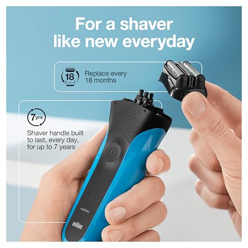 Series 3 310s Wet & Dry Electric Shaver for Men/Rechargeable Electric Razor, Blue