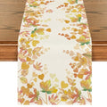 Orange Fall Maple Leaves Floral Table Runner 13x90 Inch for Dining & Home Decor