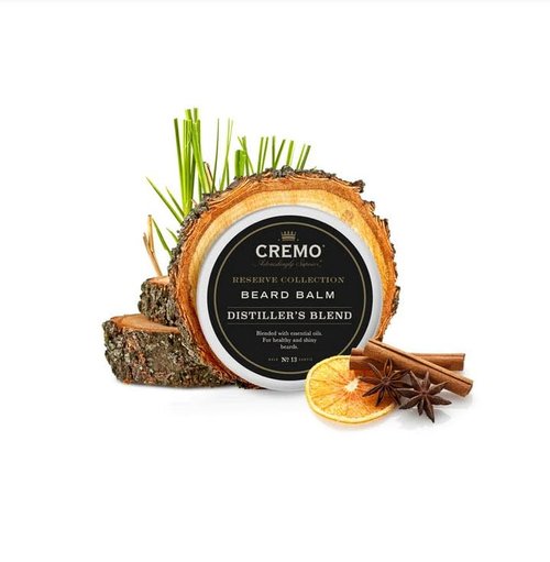Cremo Beard Balm - Distiller's Blend | Nourishes & Shapes All Lengths of Facial Hair - 2 Ounce