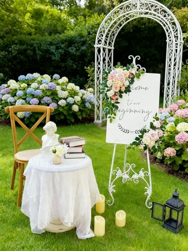 Odouzy Light Pink Wedding Arch Flowers Pack of 2 Artificial Garland Wedding Decor
