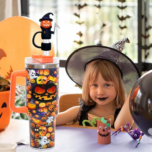 Halloween Silicone Straw Cover Caps for Stanley 30 & 40 Oz Tumblers - Color 2