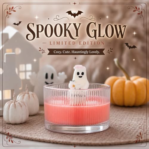 Halloween Scented Candle Gift Set with Ghost & Walking Dog Design