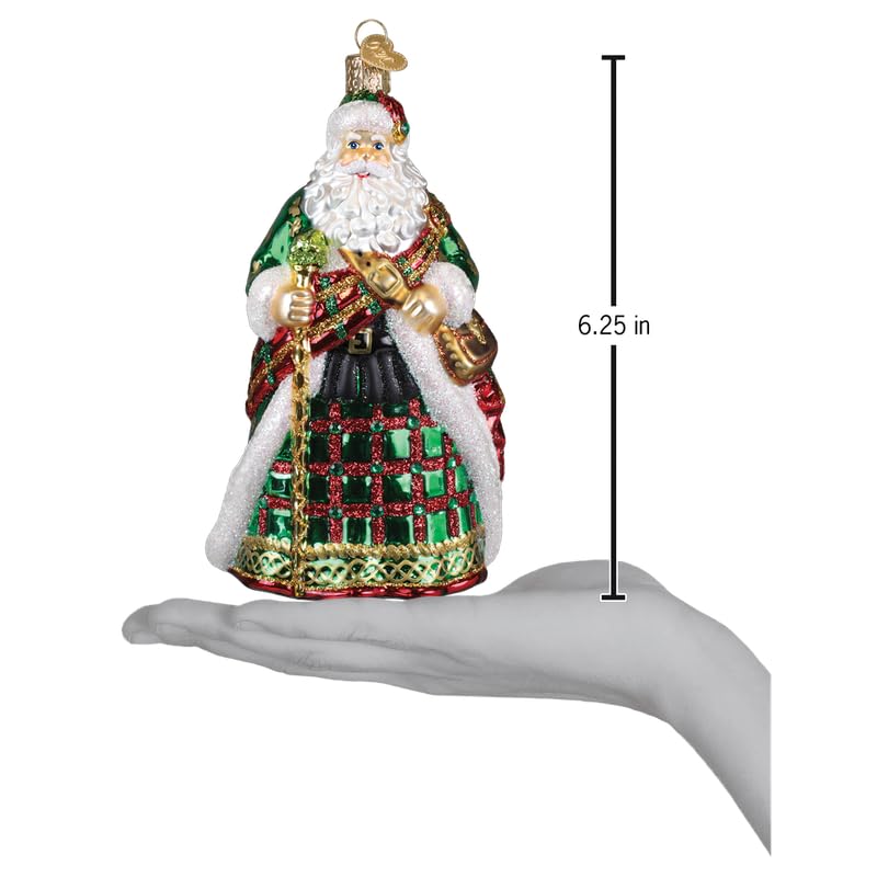 Irish Father Christmas Glass Ornament - Handcrafted Holiday Tree Decoration