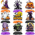 Halloween Honeycomb Centerpieces 9-Pack - Spooky Party Decor, Festive Table Decorations