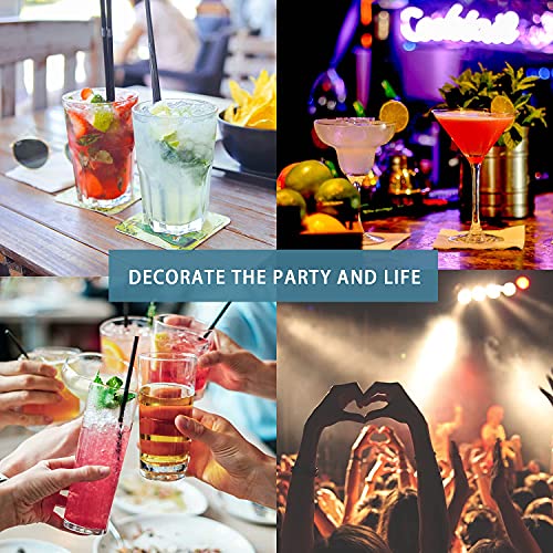 6PCS LED Drink Coasters Set with Changing Light Waterproof Non-Slip for Parties & Events