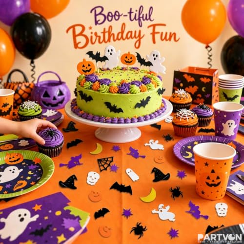 Halloween Confetti Glitter Table Decor - 5 Colors & 12 Styles, Party Supplies