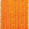 Light Orange Marigold Garland Set - 15 Strands, 5 Feet Long for Weddings Diwali & Festivals - Artificial Floral Decor